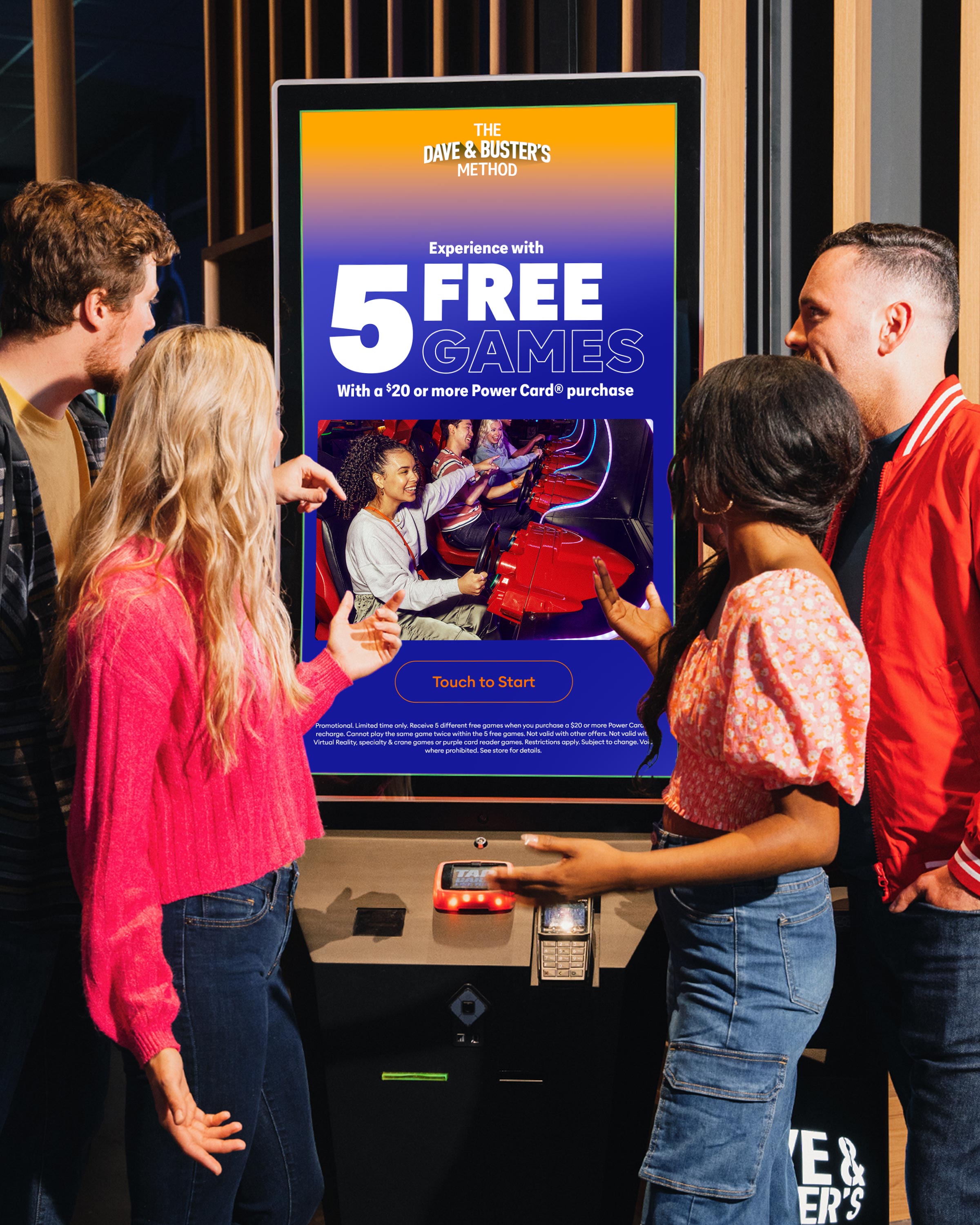 5 Free Games Kiosk Screen