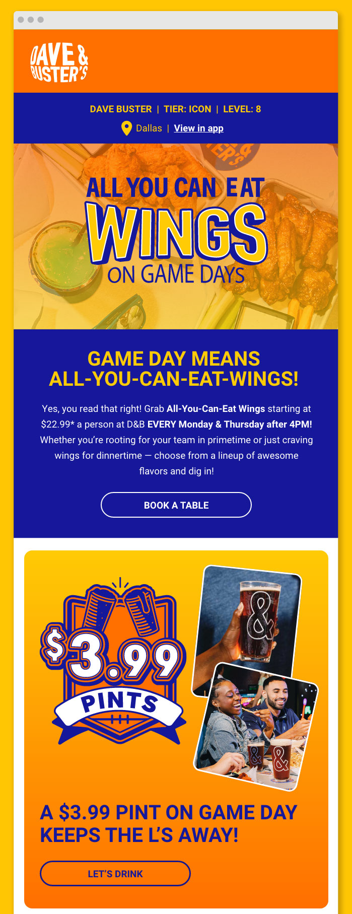 Game Day - Awareness Email